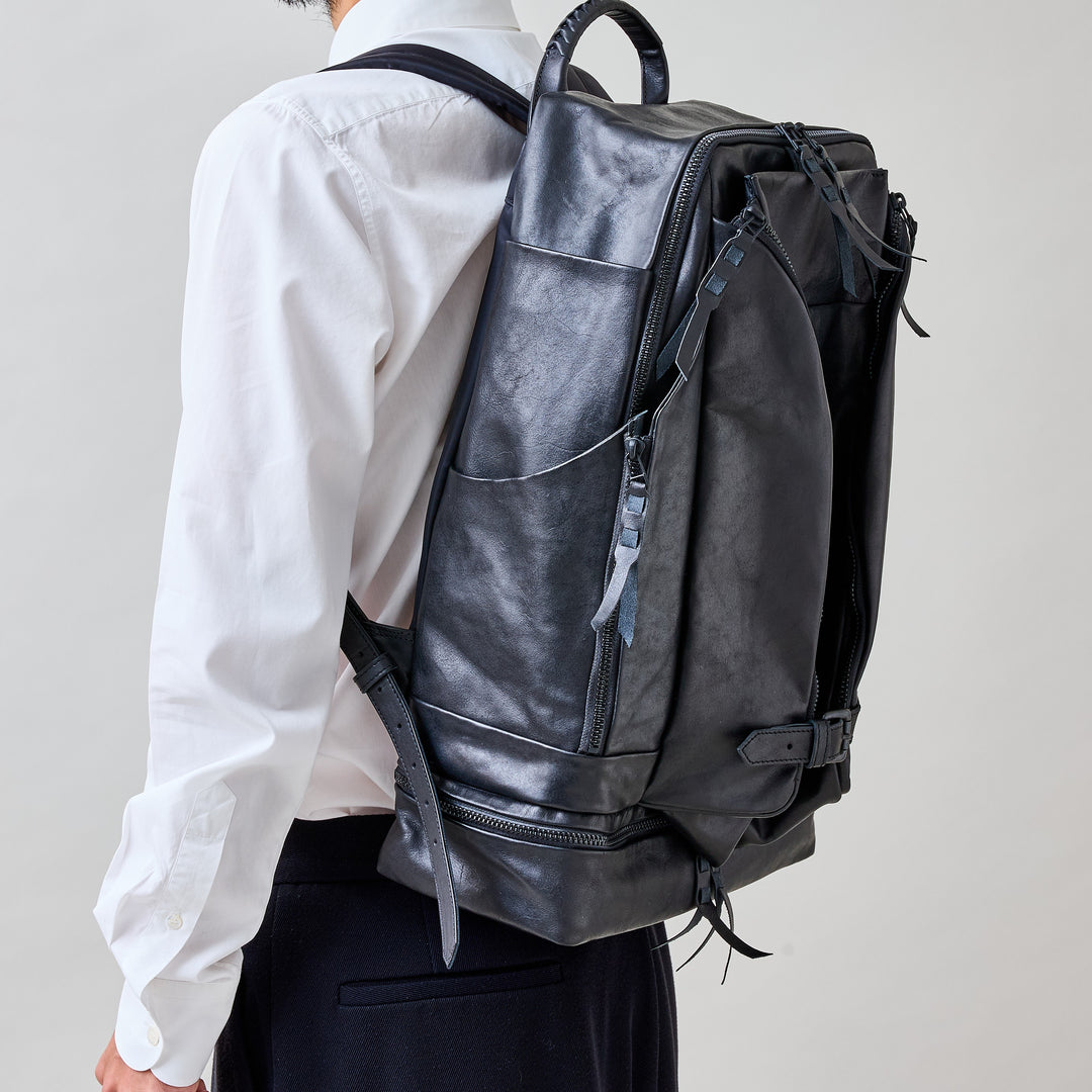 athletic sack / co24ssas010 / W pit shrink leather – cornelian