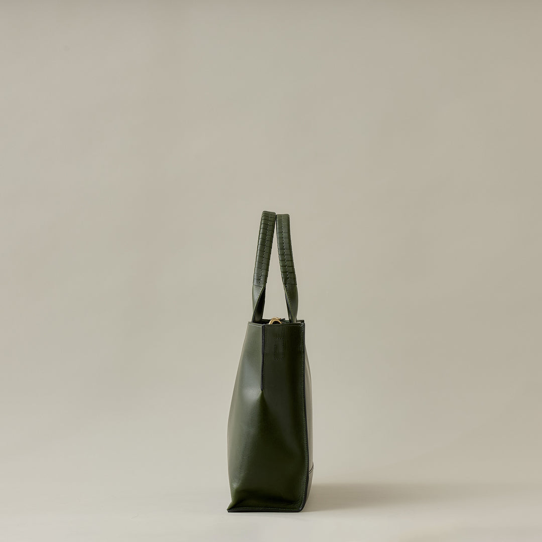 最終価格❣️フリルカバー付 イマンimaneイヴ ダスト缶 ホーロートラッシュ缶 trace tote M / co25sstt060 / D.Veal KIP leather – cornelian