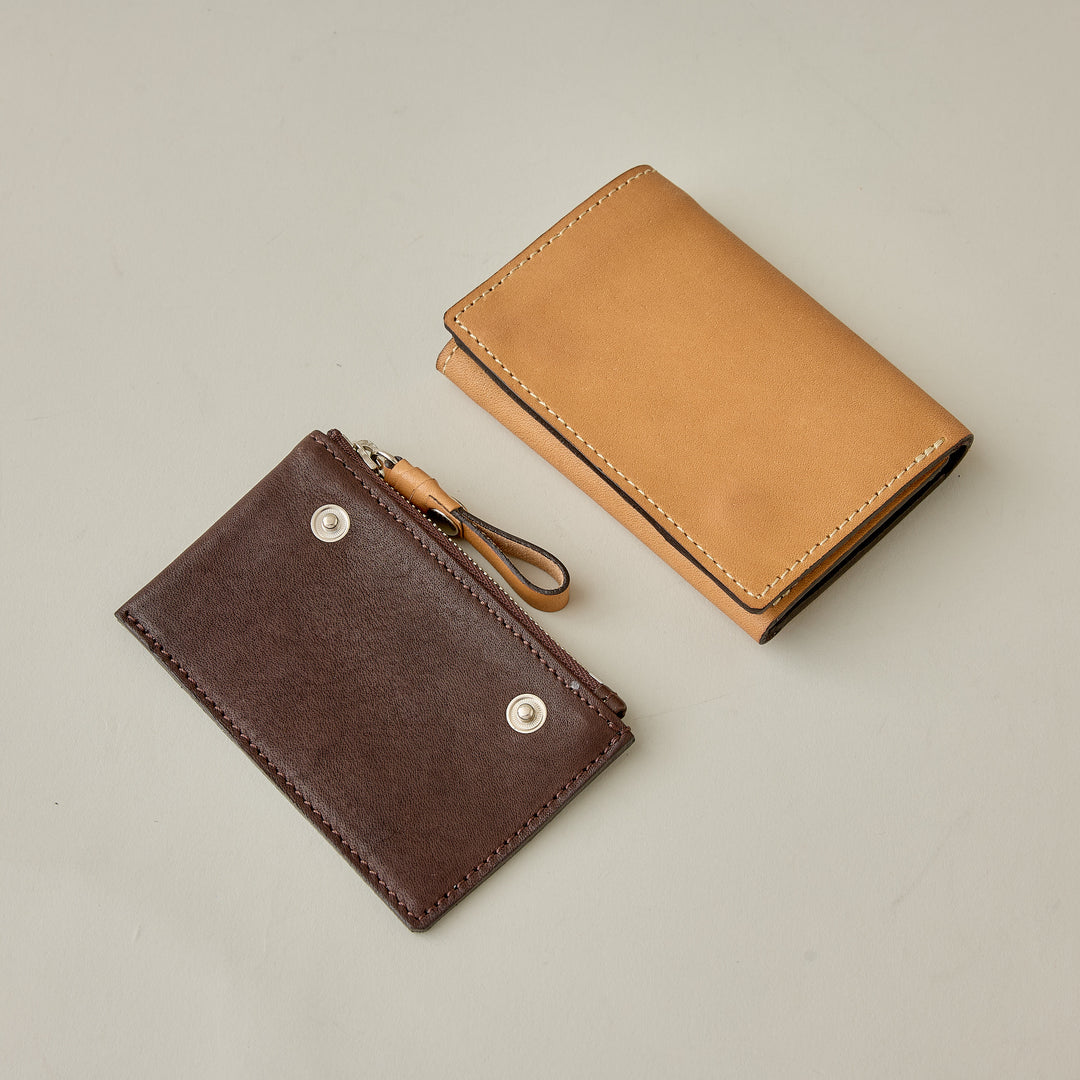 ミニウォレット Mini ZV Cognac Leather Wallet | Zadig&Voltaire