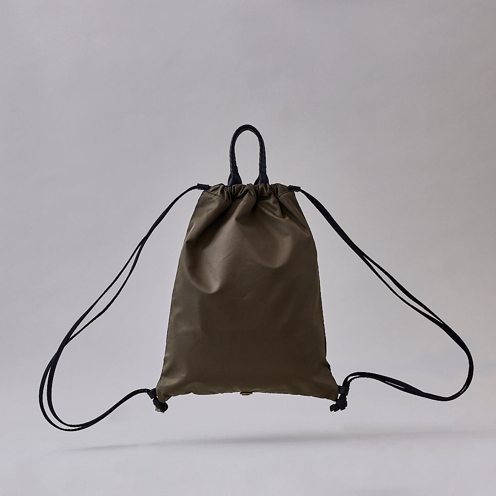 pack TOTE SACK / co25fwpt010 / R Nylon*cow leather – cornelian