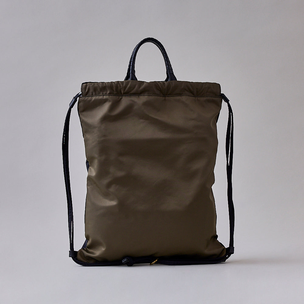 pack TOTE SACK / co25fwpt010 / R Nylon*cow leather – cornelian