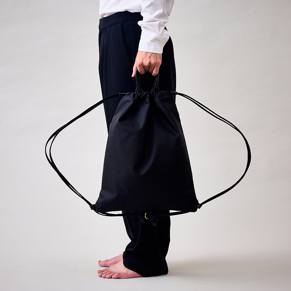 pack TOTE SACK / co25fwpt010 / R Nylon*cow leather – cornelian