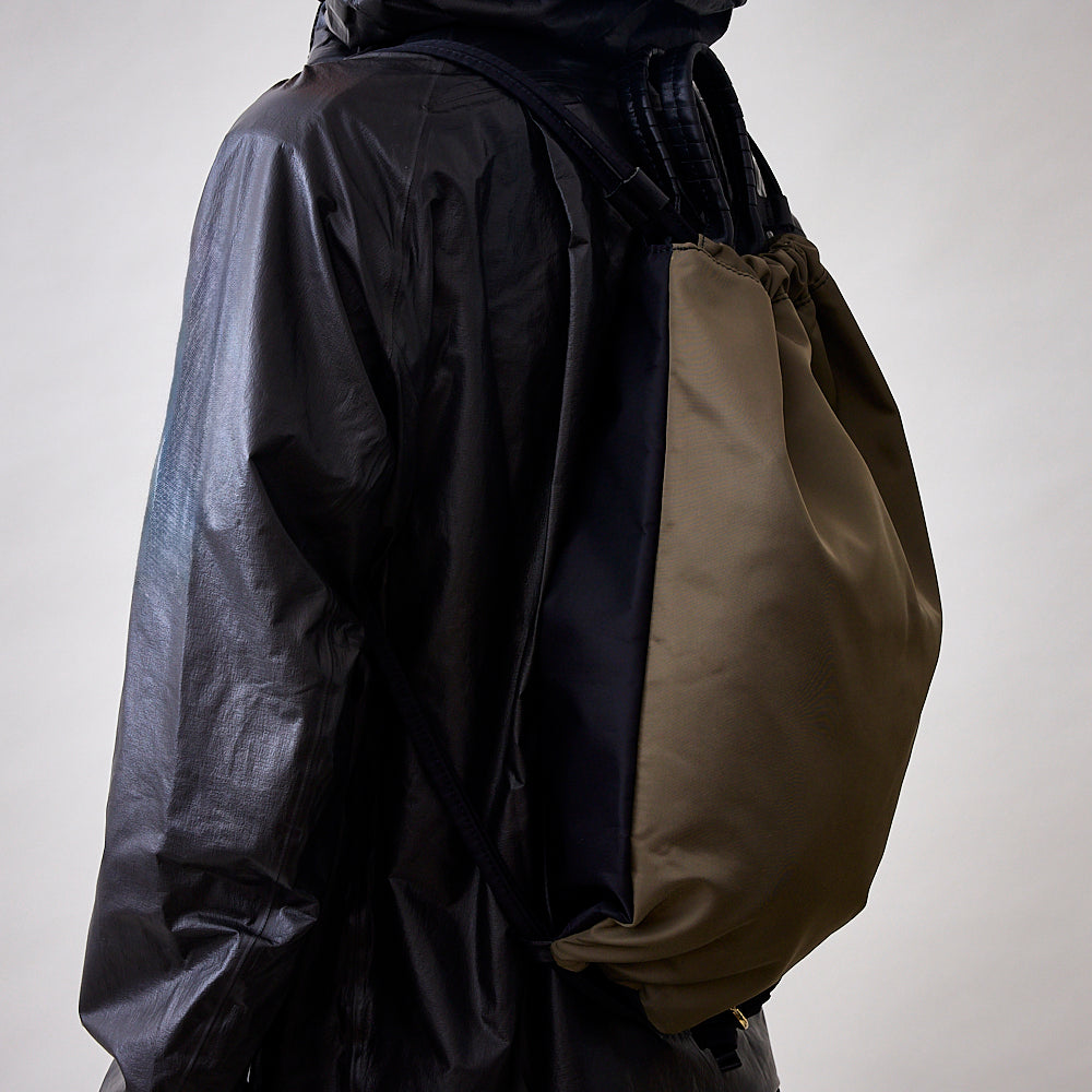 pack TOTE SACK / co25fwpt010 / R Nylon*cow leather – cornelian